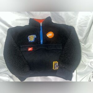 Nike Black and Orange Sherpa Jacket 2t